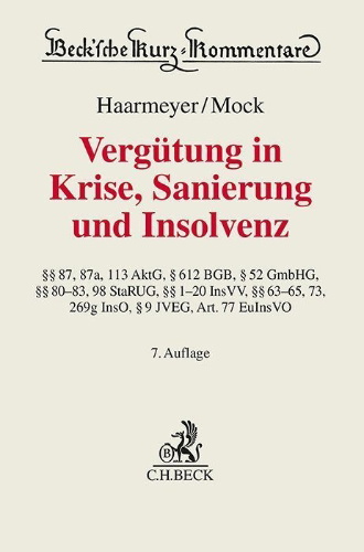 Buchcover und Innenansicht für das Buch: Vergütung in Krise, Sanierung und Insolvenz