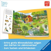 Buchcover und Innenansicht für das Buch: Mein großes Sachen suchen: Bei uns im Garten