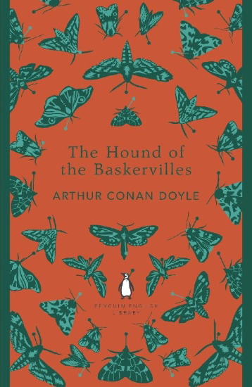 Buchcover und Innenansicht für das Buch: The Hound of the Baskervilles. Penguin English Library Edition