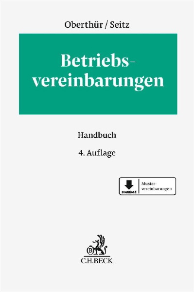 Buchcover und Innenansicht für das Buch: Betriebsvereinbarungen