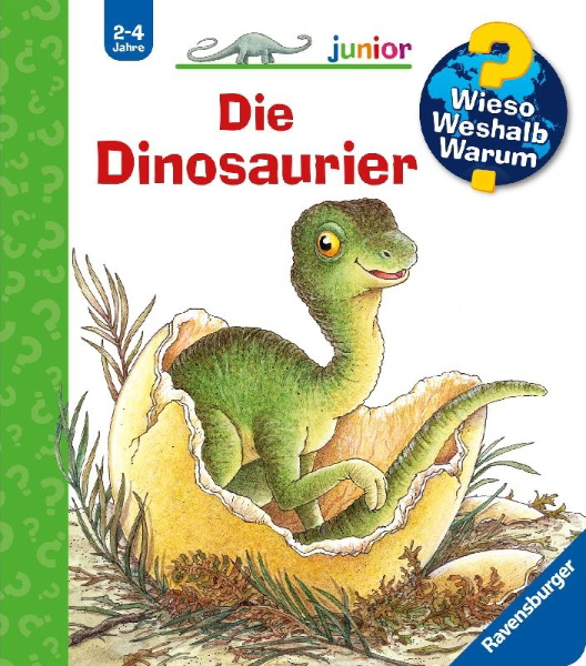 Buchcover und Innenansicht für das Buch: Wieso? Weshalb? Warum? junior, Band 25: Die Dinosaurier