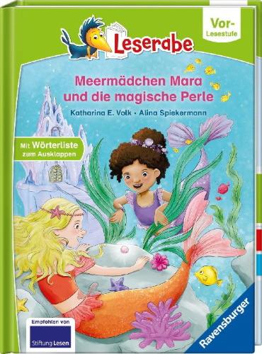 Buchcover und Innenansicht für das Buch: Leserabe Vor-Lesestufe - Meermädchen Mara und die magische Perle