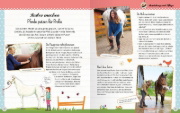 Buchcover und Innenansicht für das Buch: Pferdeliebe und Reiterglück - Alles, was du über Pferde und Ponys wissen musst