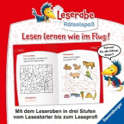 Buchcover und Innenansicht für das Buch: Leserabe Rätselspaß - Abc-Rätsel zum Lesenlernen (1. Lesestufe)