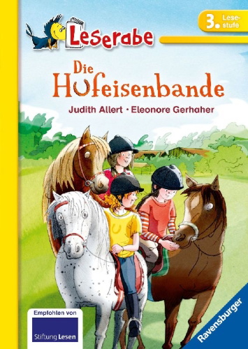 Buchcover und Innenansicht für das Buch: Die Hufeisenbande - Leserabe 3. Klasse - Erstlesebuch für Kinder ab 8 Jahren