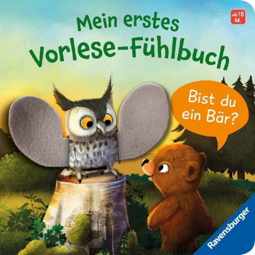 Buchcover und Innenansicht für das Buch: Mein erstes Vorlese-Fühlbuch - Bist du ein Bär?