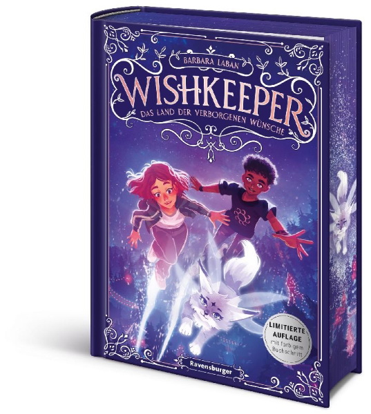 Buchcover und Innenansicht für das Buch: Wishkeeper, Band 1 - Das Land der verborgenen Wünsche