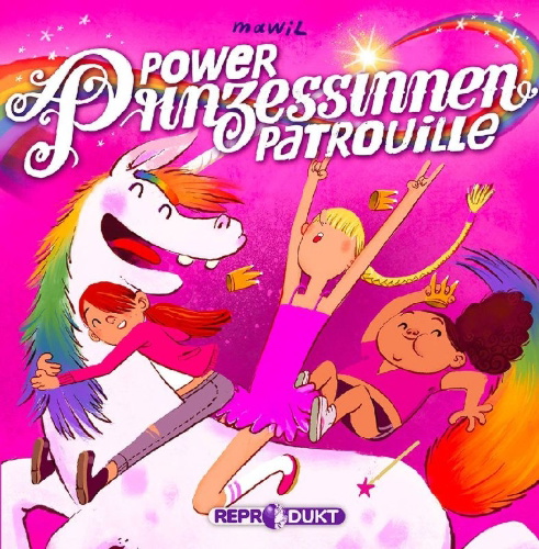 Buchcover und Innenansicht für das Buch: Power-Prinzessinnen-Patrouille