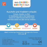 Buchcover und Innenansicht für das Buch: Mein Knuddel-Knautsch-Buch: robust, waschbar und federleicht. Praktisch für zu Hause und unterwegs
