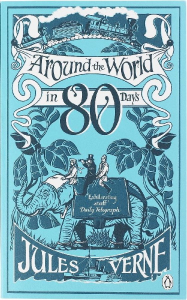 Buchcover und Innenansicht für das Buch: In 80 Tagen um die Welt
