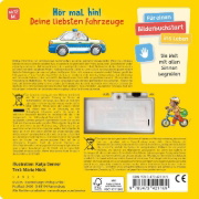 Buchcover und Innenansicht für das Buch: Hör mal hin - Wer hupt da? Unsere Fahrzeuge