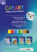 Buchcover und Innenansicht für das Buch: CreArt Malen nach Zahlen ab 5: Tierkinder