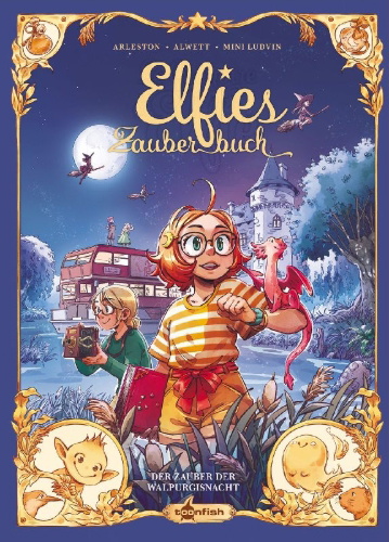 Buchcover und Innenansicht für das Buch: Grimoire d'Elfie 5