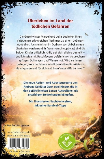 Buchcover und Innenansicht für das Buch: Dangerzone - Gefährliche Wüste