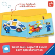 Buchcover und Innenansicht für das Buch: Mein Gucklochbuch: Erste Fahrzeuge