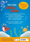 Buchcover und Innenansicht für das Buch: Ravensburger Mein toller Rätselblock ab 8 Jahre über 100 Rätsel und Knobeleien - Sudoku, Logicals, Labyrinthe, Worträtsel, Sprachrätsel, Gedächtnisrätsel uvm.