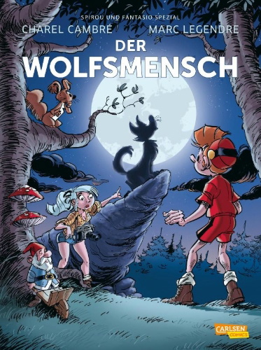 Buchcover und Innenansicht für das Buch: Spirou und Fantasio Spezial 39: Der Wolfsmensch