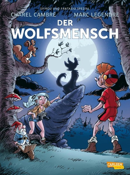 Buchcover und Innenansicht für das Buch: Spirou und Fantasio Spezial 39: Der Wolfsmensch