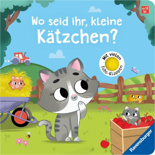 Buchcover und Innenansicht für das Buch: Wo seid ihr, kleine Kätzchen?