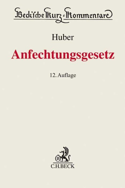Buchcover und Innenansicht für das Buch: Anfechtungsgesetz (AnfG)