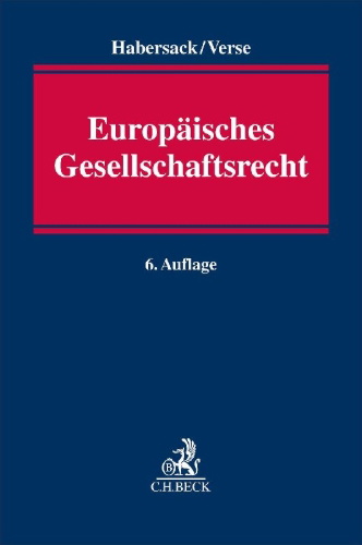 Buchcover und Innenansicht für das Buch: Europäisches Gesellschaftsrecht