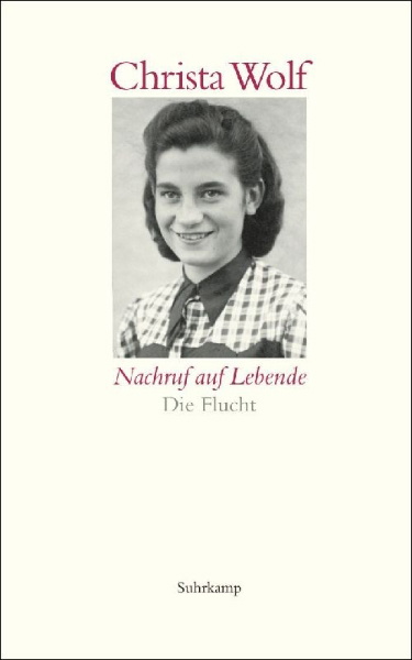 Buchcover und Innenansicht für das Buch: Nachruf auf Lebende. Die Flucht