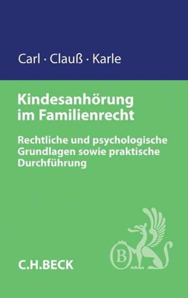 Buchcover und Innenansicht für das Buch: Kindesanhörung im Familienrecht