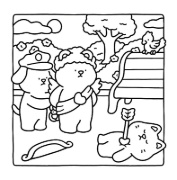 Buchcover und Innenansicht für das Buch: Cozy Coloring - Silly Crimes