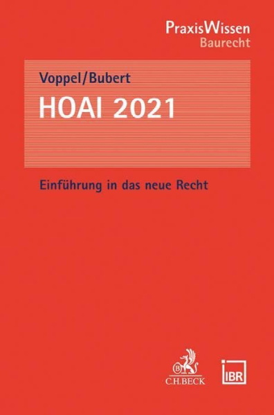 Buchcover und Innenansicht für das Buch: HOAI 2021