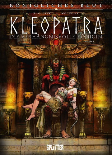Buchcover und Innenansicht für das Buch: Königliches Blut: Kleopatra. Band 5