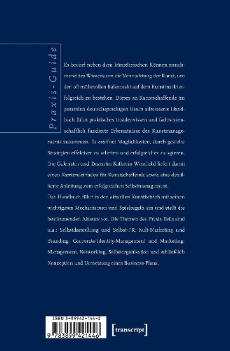 Buchcover und Innenansicht für das Buch: Selbstmanagement im Kunstbetrieb