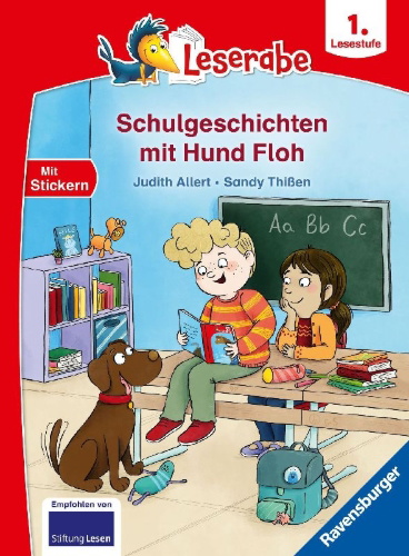 Buchcover und Innenansicht für das Buch: Leserabe 1. Lesestufe - Schulgeschichten mit Hund Floh