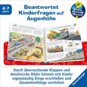 Buchcover und Innenansicht für das Buch: Wieso? Weshalb? Warum?, Band 7: Fahrzeuge auf der Baustelle
