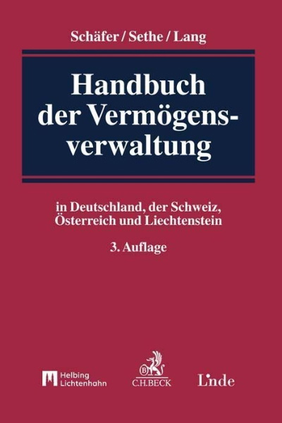 Buchcover und Innenansicht für das Buch: Handbuch der Vermögensverwaltung