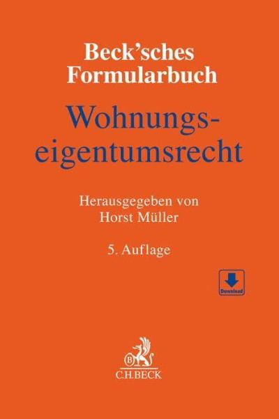 Buchcover und Innenansicht für das Buch: Beck'sches Formularbuch Wohnungseigentumsrecht