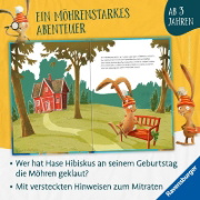 Buchcover und Innenansicht für das Buch: Hase Hibiskus und der Möhrenklau