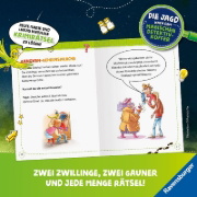 Buchcover und Innenansicht für das Buch: Die Jagd nach dem magischen Detektivkoffer: Das Rätselbuch für Spürnasen