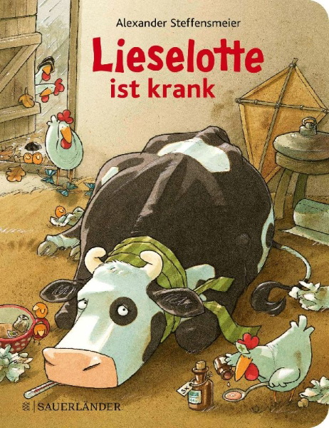 Buchcover und Innenansicht für das Buch: Lieselotte ist krank