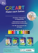 Buchcover und Innenansicht für das Buch: CreArt Malen nach Zahlen ab 7: Feen, Elfen, Meerjungfrauen