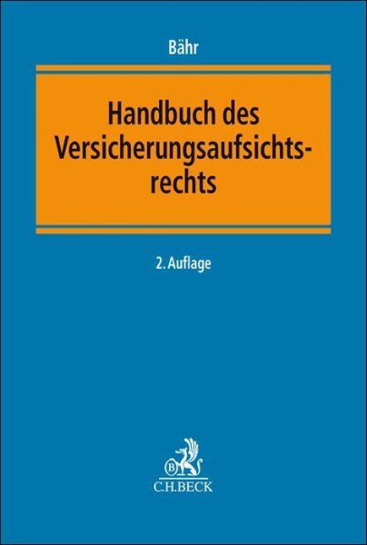Buchcover und Innenansicht für das Buch: Handbuch des Versicherungsaufsichtsrechts