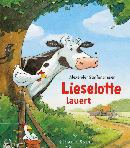 Buchcover und Innenansicht für das Buch: Lieselotte lauert