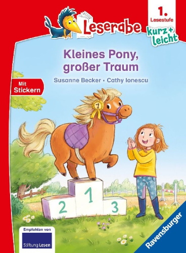 Buchcover und Innenansicht für das Buch: Leserabe 1. Lesestufe Kurz und leicht - Kleines Pony, großer Traum