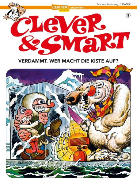 Buchcover und Innenansicht für das Buch: Mortadelo y Filemon: La caja de diez cerrojos