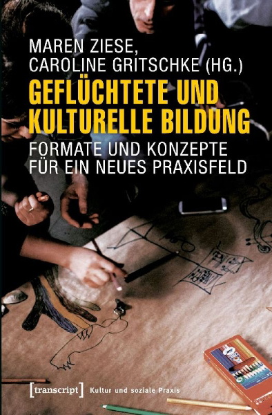 Buchcover und Innenansicht für das Buch: Geflüchtete und Kulturelle Bildung