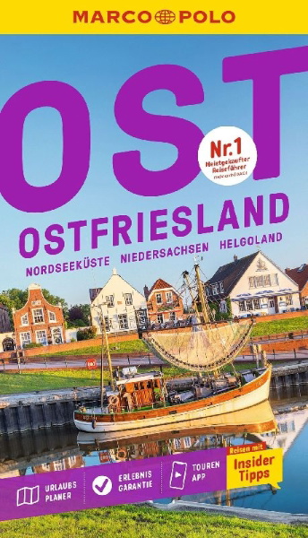 Buchcover und Innenansicht für das Buch: MARCO POLO Reiseführer Ostfriesland, Nordseeküste Niedersachsen, Helgoland