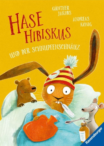 Buchcover und Innenansicht für das Buch: Hase Hibiskus und der Schnupfenschnäuz