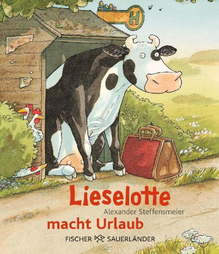 Buchcover und Innenansicht für das Buch: Lieselotte macht Urlaub Miniausgabe