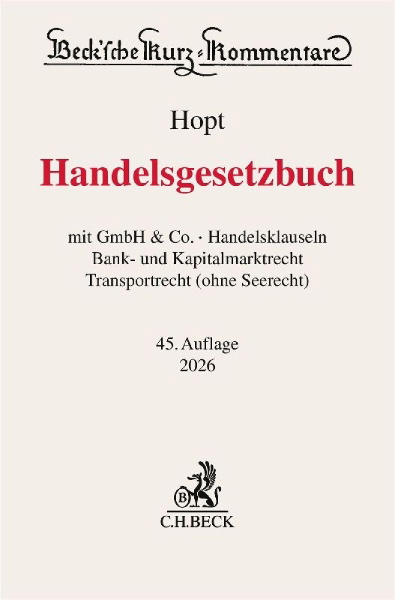 Buchcover und Innenansicht für das Buch: Handelsgesetzbuch. HGB