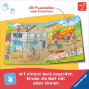 Buchcover und Innenansicht für das Buch: Mein großes Puzzle-Spielbuch - Baustelle