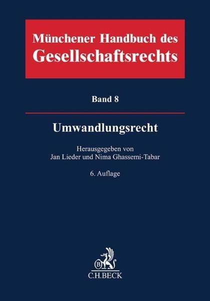Buchcover und Innenansicht für das Buch: Münchener Handbuch des Gesellschaftsrechts  Bd 8: Umwandlungsrecht